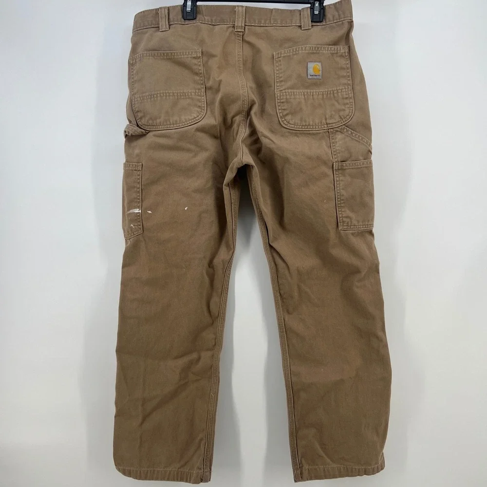 Carhartt B324-DKH Relaxed Fit Utility Work Pants Khaki Mens‎ 38x30 Distressed